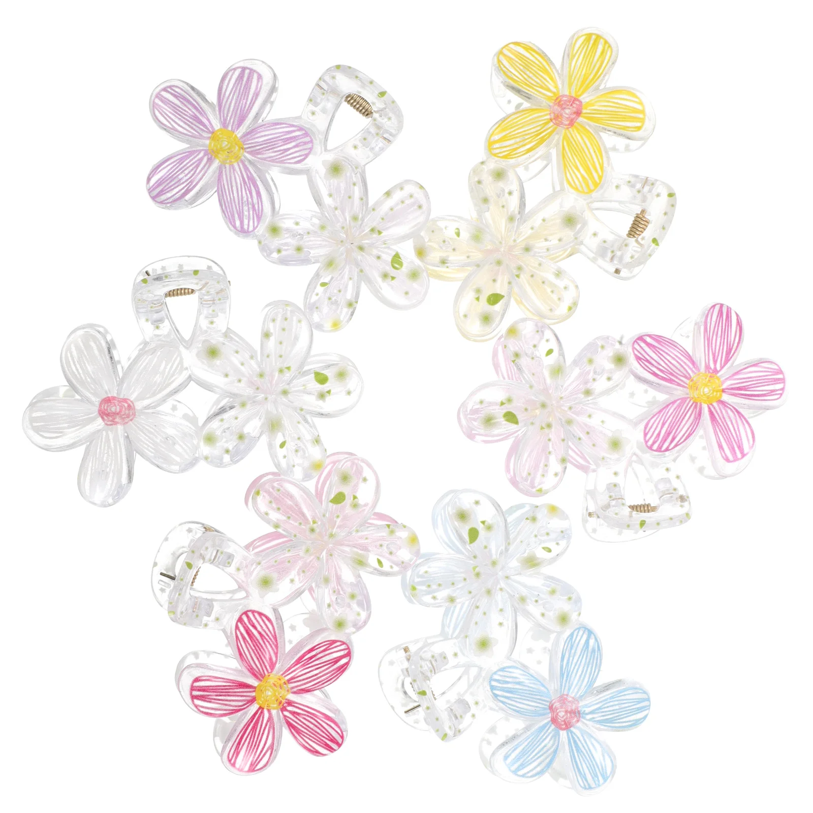 6 pcs Flower Shark Claw Clips for Girls Women Accessories Floral Prints Thick Hair Claw French Hair Clip Headgear
6 pcs Flower Shark Claw Clips for Girls Women Accessories Floral Prints Thick Hair Claw French Hair Clip Headgear