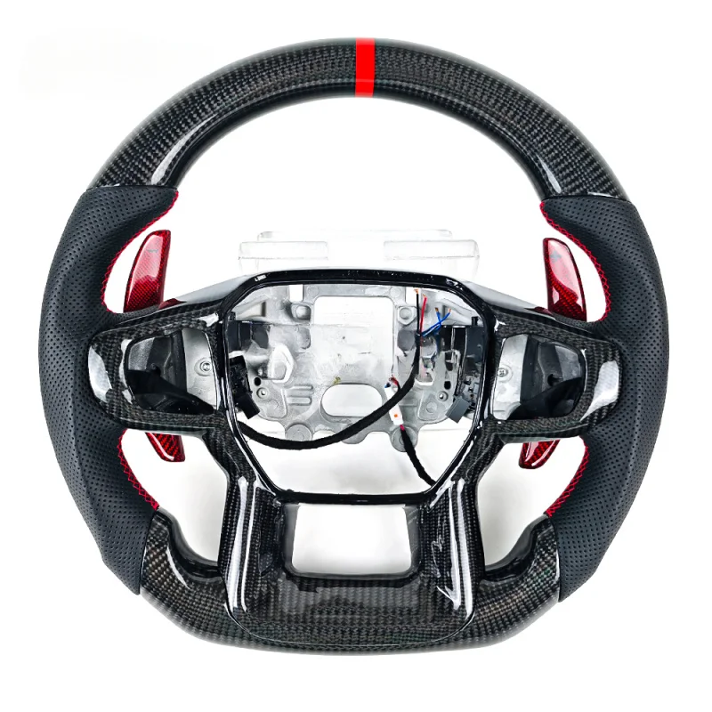 For Ford Raptor Custom Carbon Fiber Steering Wheel with Red Paddle Shifters
For Ford Raptor Custom Carbon Fiber Steering Wheel with Red Paddle Shifters