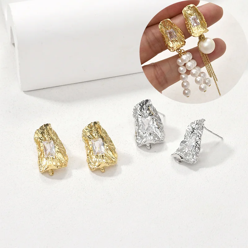 Медные серьги с позолотой 14 карат, плиссированные, с цирконами, в форме лавы, с подвесками из серебра, материалы для самостоятельного изготовления серег
Медные серьги с позолотой 14 карат, плиссированные, с цирконами, в форме лавы, с подвесками из серебра, материалы для самостоятельного изготовления серег