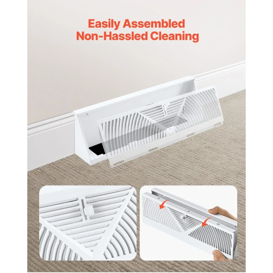 15-Inch Floor Registers 10-Pack Baseboard Vents for HVAC Heavy-Duty Walkable Iron Rustproof Anti-Peeling Air Vents with Adjusta
15-Inch Floor Registers 10-Pack Baseboard Vents for HVAC Heavy-Duty Walkable Iron Rustproof Anti-Peeling Air Vents with Adjusta
