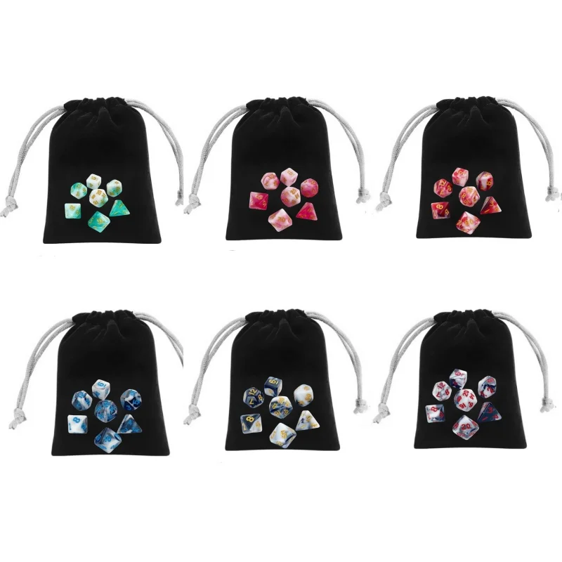 Mini DND Dice New Dual Colors Multi Faced Dragon And Dungeon Game Dice Board D4 D6 D8 D10 D12 D20 Game Color With a velvet bag)
Mini DND Dice New Dual Colors Multi Faced Dragon And Dungeon Game Dice Board D4 D6 D8 D10 D12 D20 Game Color With a velvet bag)