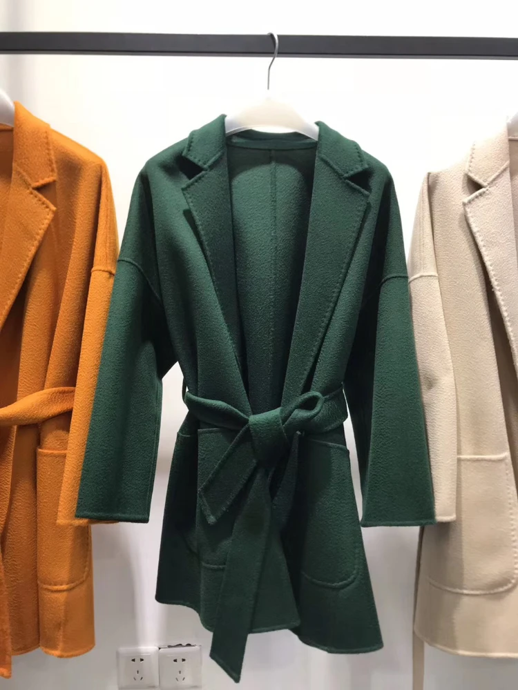 2023 New 20�shmere Coat Women Mid-length Warm Water Ripple Wool Coat Loose Lace-up Long Sleeve Fashion Woolen Jacket Autumn Wint
2023 New 20�shmere Coat Women Mid-length Warm Water Ripple Wool Coat Loose Lace-up Long Sleeve Fashion Woolen Jacket Autumn Wint