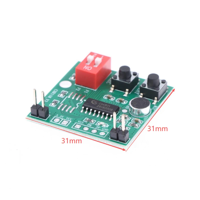 【New】1/3Pcs CHR11M DC 2-5.2V 35 Second Key Recording Module Toy Recording Box Supports External Flash 2-position Dip Switch
【New】1/3Pcs CHR11M DC 2-5.2V 35 Second Key Recording Module Toy Recording Box Supports External Flash 2-position Dip Switch