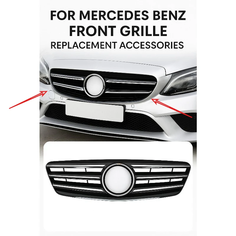 For Benz C-Class W203 2000-2006 Front Grille Upgrade AMG C63 Style Racing Mesh Grill Replacement Trim Accessories Tuning
For Benz C-Class W203 2000-2006 Front Grille Upgrade AMG C63 Style Racing Mesh Grill Replacement Trim Accessories Tuning