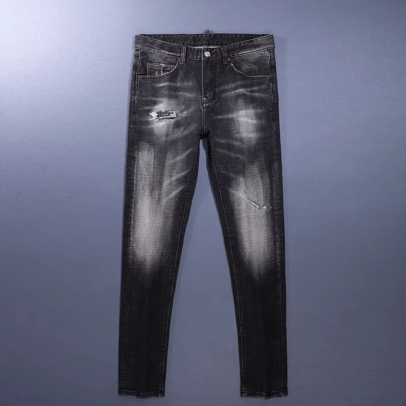 Мужские джинсы Street Designer: ретро, черные, серые, стрейч, зауженные, рваные, винтажные, Y2K, деним, брюки для мужчин
Мужские джинсы Street Designer: ретро, черные, серые, стрейч, зауженные, рваные, винтажные, Y2K, деним, брюки для мужчин