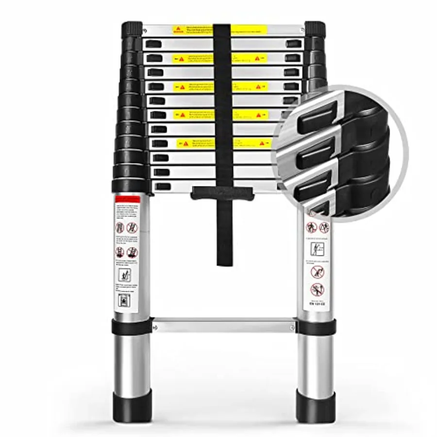 Телескопическая алюминиевая лестница 12,5 футов, выдвижная, для дома и работы на улице, грузоподъемность 330 фунтов
Телескопическая алюминиевая лестница 12,5 футов, выдвижная, для дома и работы на улице, грузоподъемность 330 фунтов