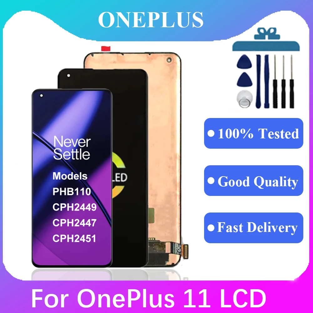 Original AMOLED For OnePlus 11 Display Touch Screen Digitizer Assembly For One Plus 11 LCD PHB110, CPH2449, CPH2447 Screen
Original AMOLED For OnePlus 11 Display Touch Screen Digitizer Assembly For One Plus 11 LCD PHB110, CPH2449, CPH2447 Screen