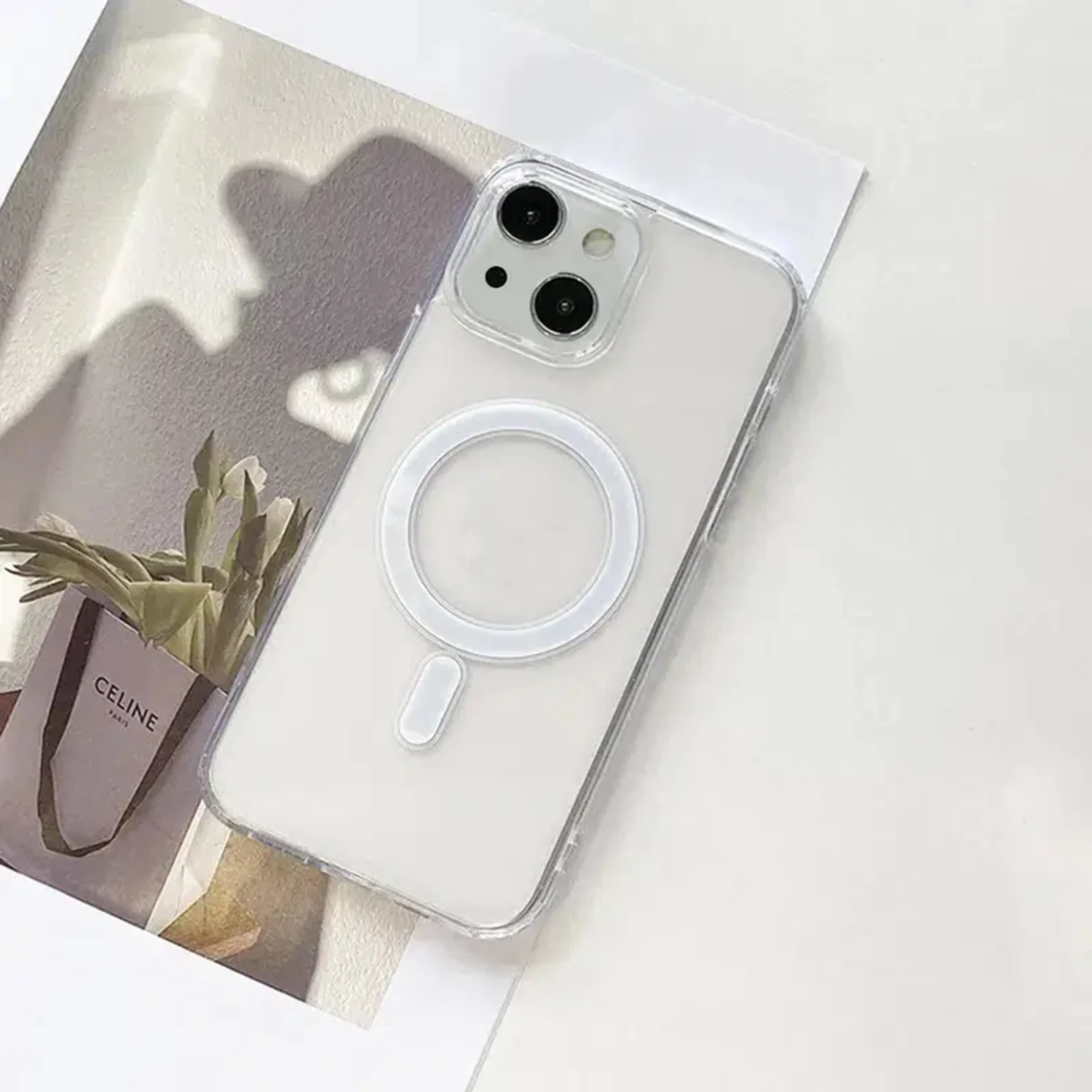 1pc Ultra-thin Transparent Acrylic Magnetic Wireless Charging Phone Protective Case For IPhone 12/12Pro/12Pro Max, IPhone 13/13P
1pc Ultra-thin Transparent Acrylic Magnetic Wireless Charging Phone Protective Case For IPhone 12/12Pro/12Pro Max, IPhone 13/13P