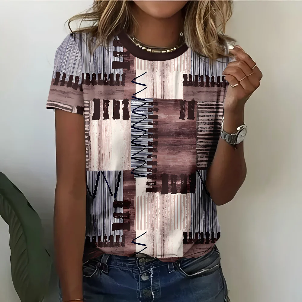 Abstract Brown And Beige Pattern Print Tee for Women – Modern Art-Inspired Casual Summer Short Sleeve Top
Abstract Brown And Beige Pattern Print Tee for Women – Modern Art-Inspired Casual Summer Short Sleeve Top