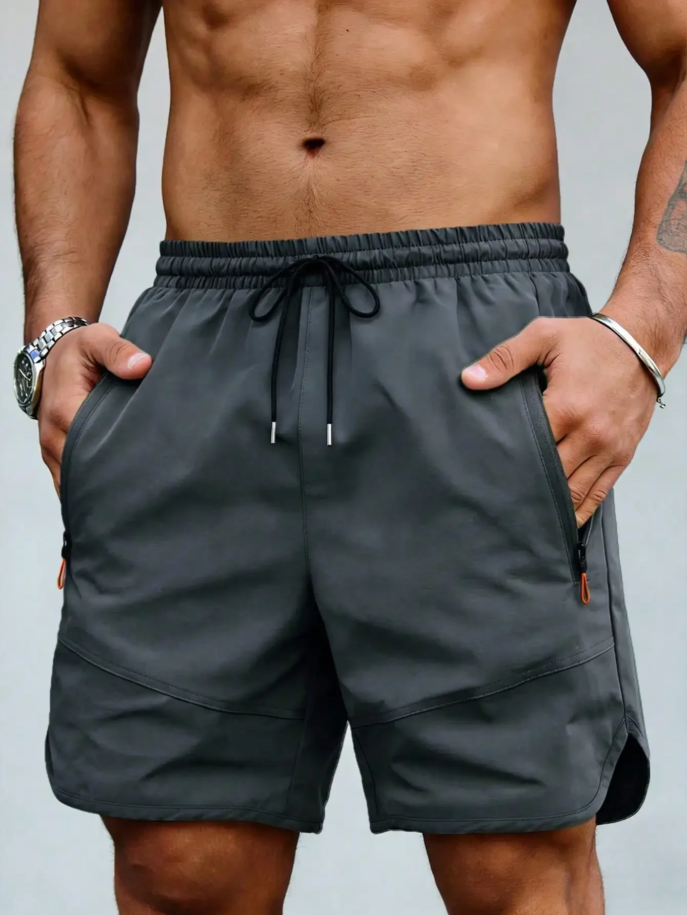 Men's Summer Breathable Quick-Dry Knee Length Sports Shorts, Elastic Waist With Pockets Design, Casual Sports Pants For Beach, Outdoor, Swimming Pool, Workout
Men's Summer Breathable Quick-Dry Knee Length Sports Shorts, Elastic Waist With Pockets Design, Casual Sports Pants For Beach, Outdoor, Swimming Pool, Workout