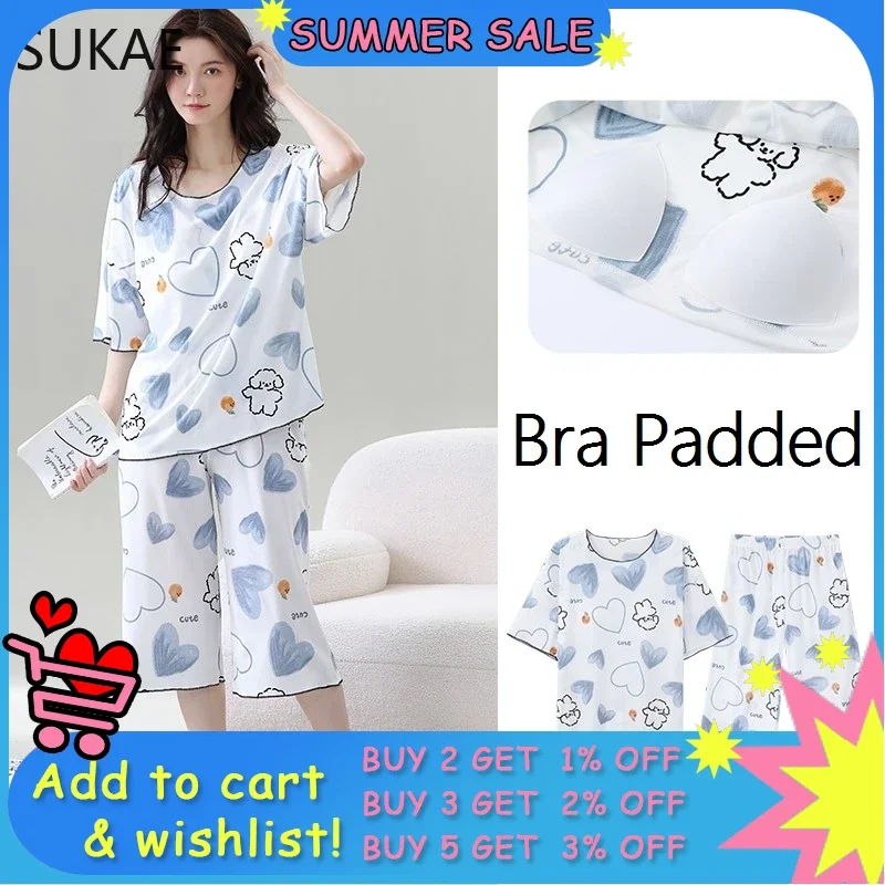 Женская модальная пижама больших размеров, новинка лета 2025 года, капри с короткими рукавами, крутая мягкая модальная одежда для сна, шикарный бюстгальтер с принтом щенка, пижамы
Женская модальная пижама больших размеров, новинка лета 2025 года, капри с короткими рукавами, крутая мягкая модальная одежда для сна, шикарный бюстгальтер с принтом щенка, пижамы