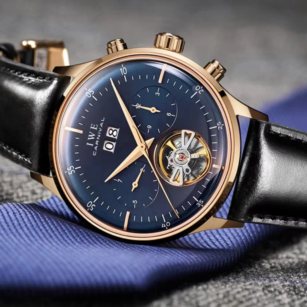 IW Carnival Mechanical Wrist Watches Automatic Movement Multi-functional Waterproof Business Synthetic Sapphire Mirror Men Watch
IW Carnival Mechanical Wrist Watches Automatic Movement Multi-functional Waterproof Business Synthetic Sapphire Mirror Men Watch