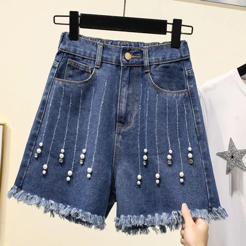 Vintage High Waisted Washed Denim Shorts Women 2025 Summer New Loose Wide Leg Jeans Casual Beading Short Jeans
Vintage High Waisted Washed Denim Shorts Women 2025 Summer New Loose Wide Leg Jeans Casual Beading Short Jeans