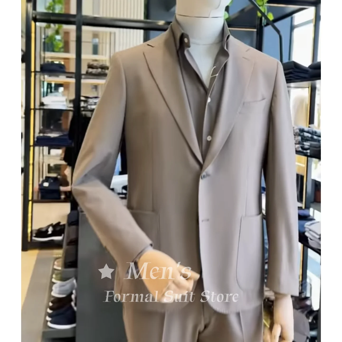 Mens Taupe Brown 2 Piece Suit Unstructured Blazer Notch Lapel Single Breasted Patch Wedding Groom Prom Office Events Customized
Mens Taupe Brown 2 Piece Suit Unstructured Blazer Notch Lapel Single Breasted Patch Wedding Groom Prom Office Events Customized