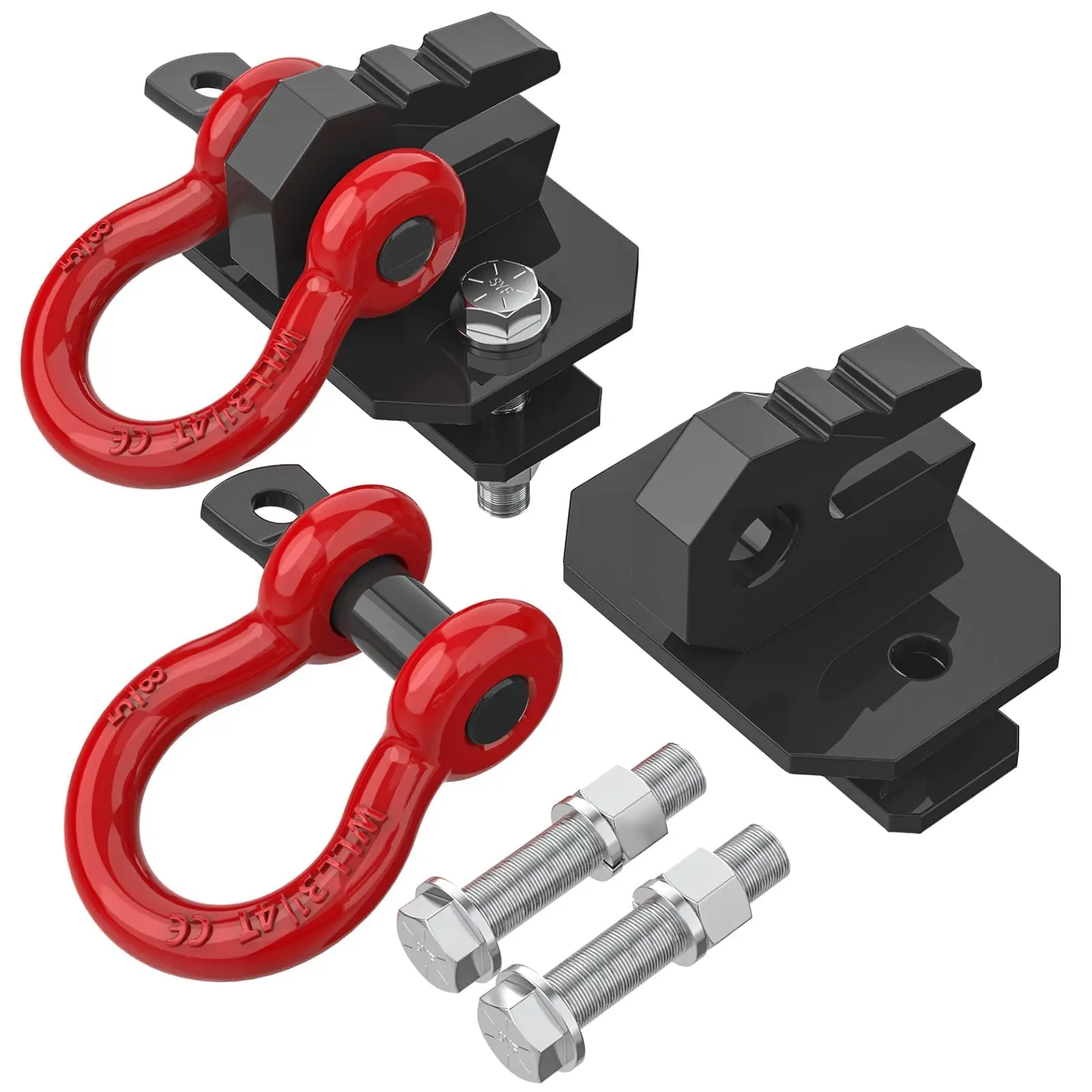 3/8 Tractor Bucket Hook With 5/8 D-Ring Shackles, Bolt-On Tow Mount, Heavy Duty Carbon Steel, 10000 Lbs Capacity
3/8 Tractor Bucket Hook With 5/8 D-Ring Shackles, Bolt-On Tow Mount, Heavy Duty Carbon Steel, 10000 Lbs Capacity