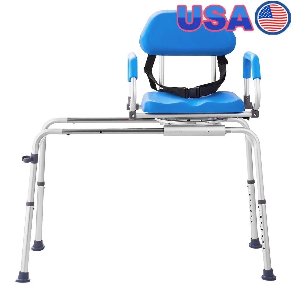 Adjustable Sliding Tub Transfer Bench 360° Rotating Seat Safety Belt Cushioned Support Seniors Bathroom Aid Non-Slip Armrests
Adjustable Sliding Tub Transfer Bench 360° Rotating Seat Safety Belt Cushioned Support Seniors Bathroom Aid Non-Slip Armrests