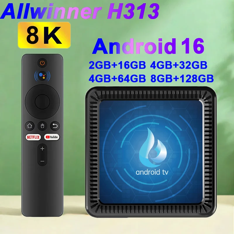Android 16 Smart TV Box Allwinner H313 Dual Wifi BT5.4 HD 4K 8K Видео 16G 32G 64G 128G Большая память Глобальная версия Медиаплеер
Android 16 Smart TV Box Allwinner H313 Dual Wifi BT5.4 HD 4K 8K Видео 16G 32G 64G 128G Большая память Глобальная версия Медиаплеер