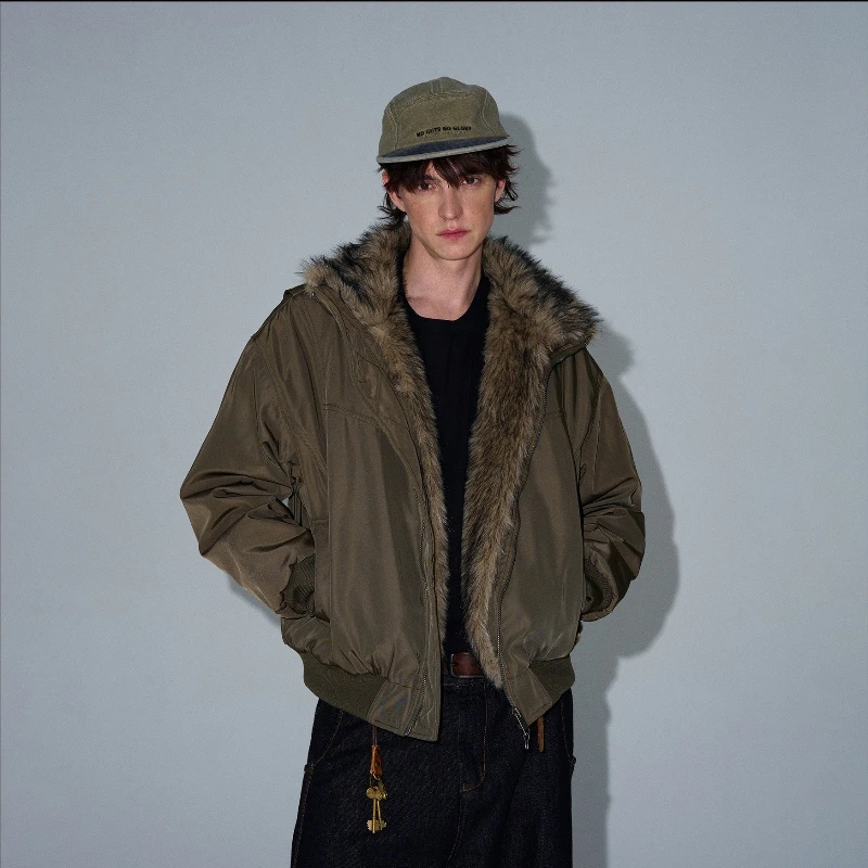 American Street Trendy Padded Jacket Men Winter Clothes Fur Collar Hooded Loose Casual Thick Warm Short Parka Coat Men Clothing
American Street Trendy Padded Jacket Men Winter Clothes Fur Collar Hooded Loose Casual Thick Warm Short Parka Coat Men Clothing