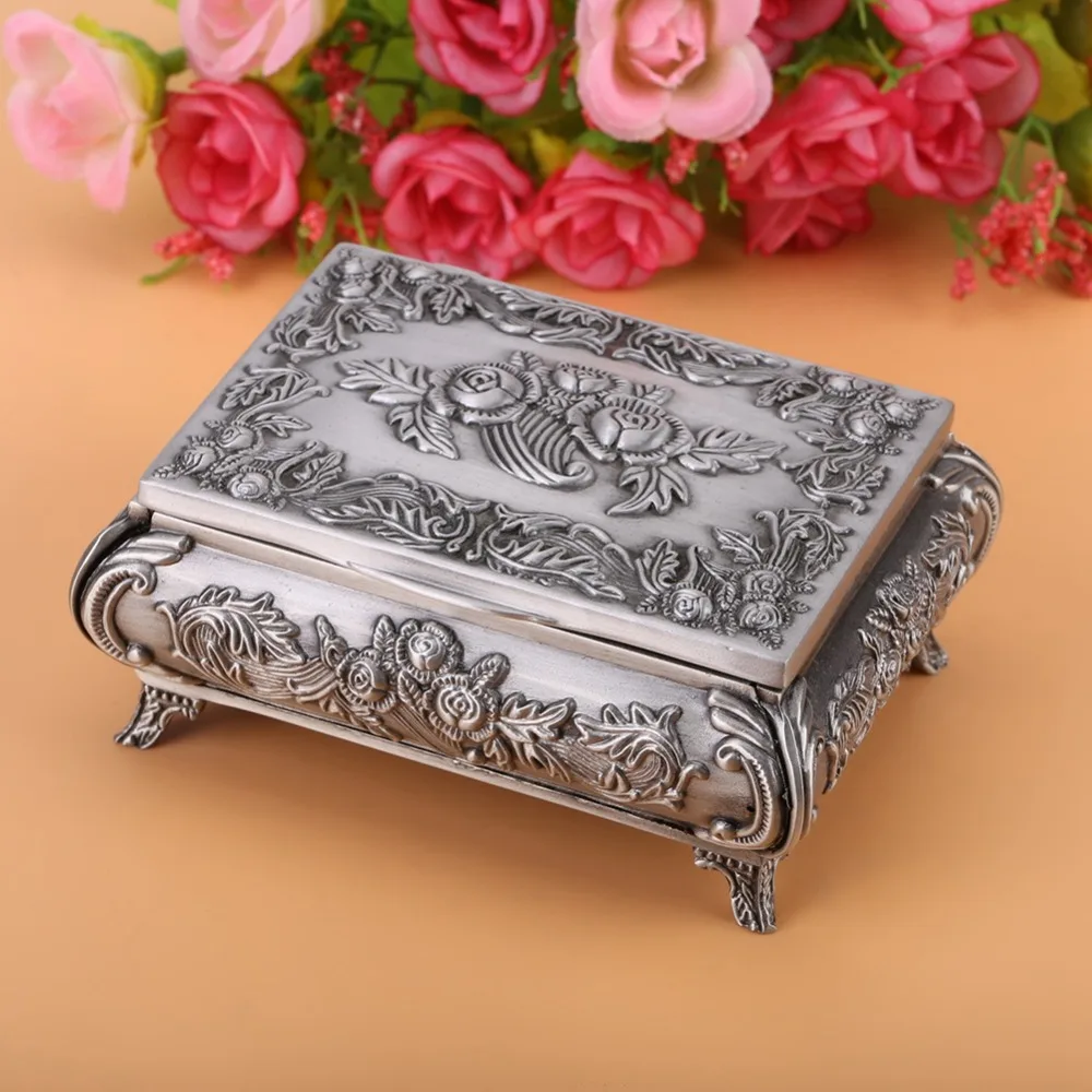 Jewelry Boxes Alloy Jewelry Box Rectangular Rose Carved Jewelry Organizer Vintage Style Ring Box Home Decor
Jewelry Boxes Alloy Jewelry Box Rectangular Rose Carved Jewelry Organizer Vintage Style Ring Box Home Decor