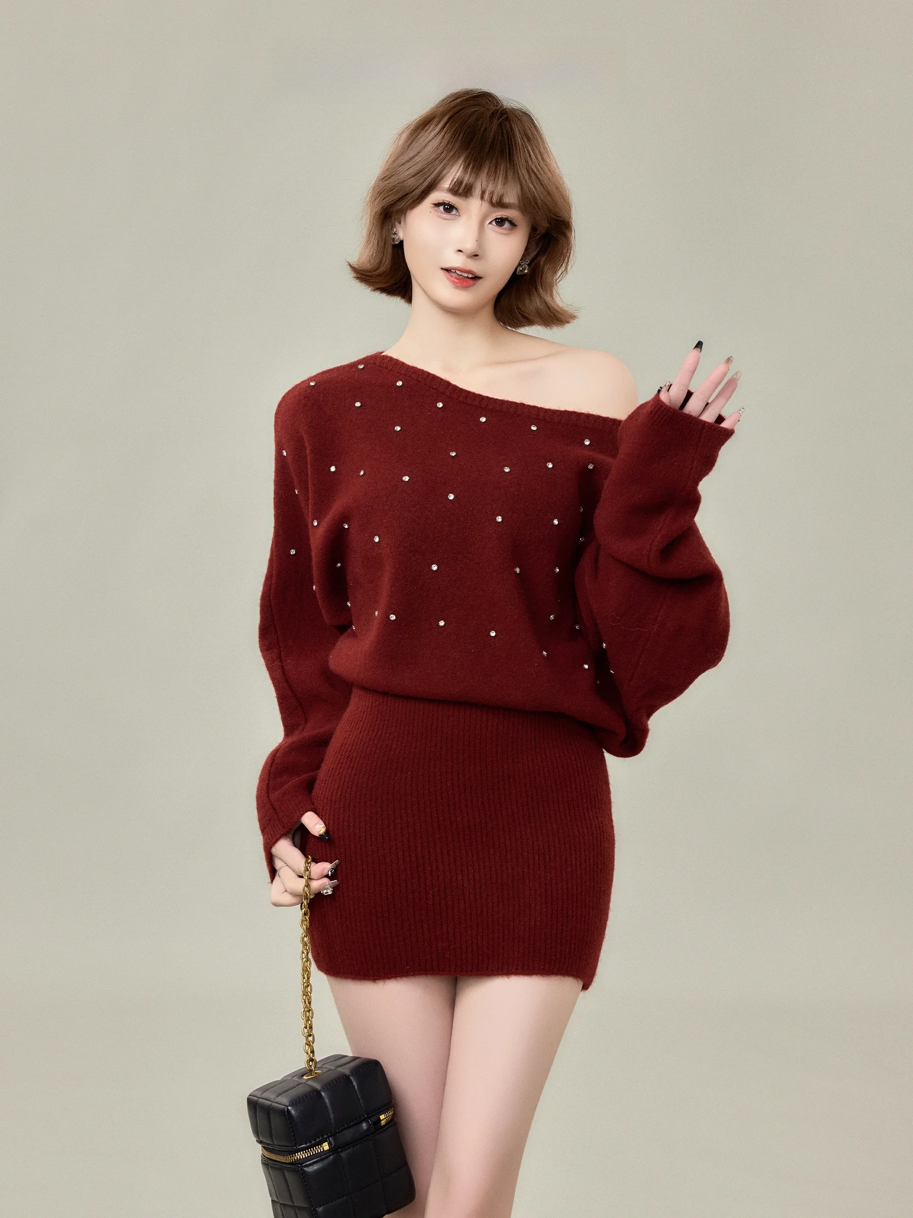 Новогоднее красное вязаное платье ort Dr, женское осенне-зимнее облегающее платье с высокой талией и бриллиантами, сексуальная юбка с запахом
Новогоднее красное вязаное платье ort Dr, женское осенне-зимнее облегающее платье с высокой талией и бриллиантами, сексуальная юбка с запахом