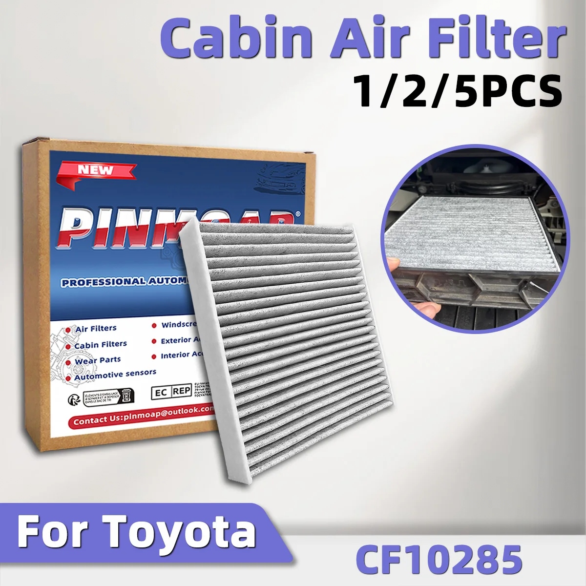 1/2/5PCS Air Filter Car Cabin Activated Carbon Air Filter CF10285 Is Suitable For Toyota 87139-76010 87139-YZZ08 87139-YZZ10
1/2/5PCS Air Filter Car Cabin Activated Carbon Air Filter CF10285 Is Suitable For Toyota 87139-76010 87139-YZZ08 87139-YZZ10