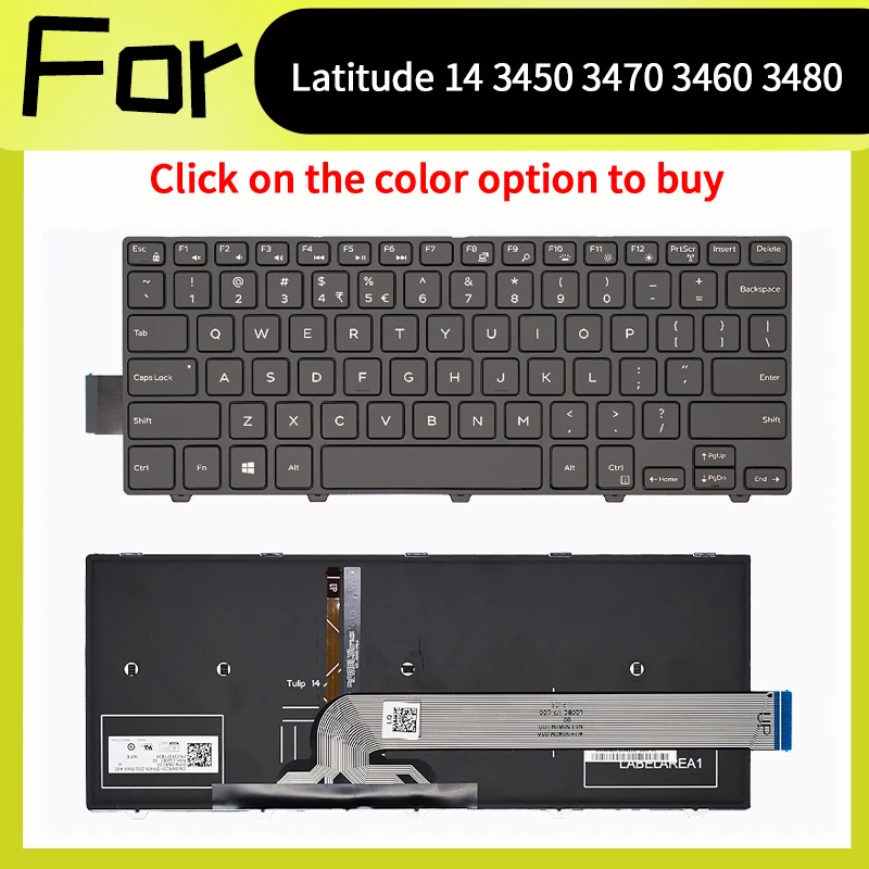 Новая американская клавиатура для Latitude 14-3450 3470 3460 3480
Новая американская клавиатура для Latitude 14-3450 3470 3460 3480