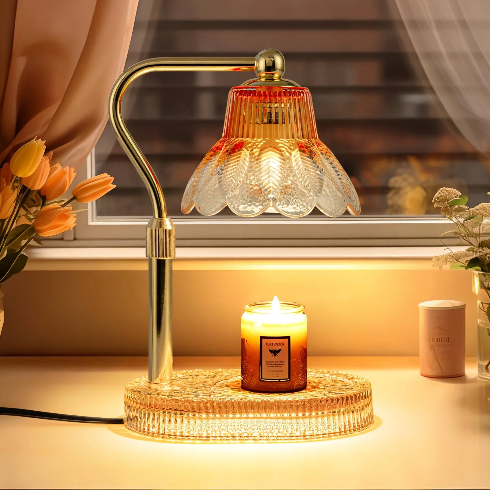 Dimmable Candle Warmer Lamp with 4-Hour Auto-Off Timer • Elegant Floral Glass Shade • Flame-Free Wax Melting Design • Soft Ambient Table Light for Living Spaces, Bedrooms & Cozy Corners • Works with Standard Jar Candles • Energy-Efficient Heat Distributio
Dimmable Candle Warmer Lamp with 4-Hour Auto-Off Timer • Elegant Floral Glass Shade • Flame-Free Wax Melting Design • Soft Ambient Table Light for Living Spaces, Bedrooms & Cozy Corners • Works with Standard Jar Candles • Energy-Efficient Heat Distributio