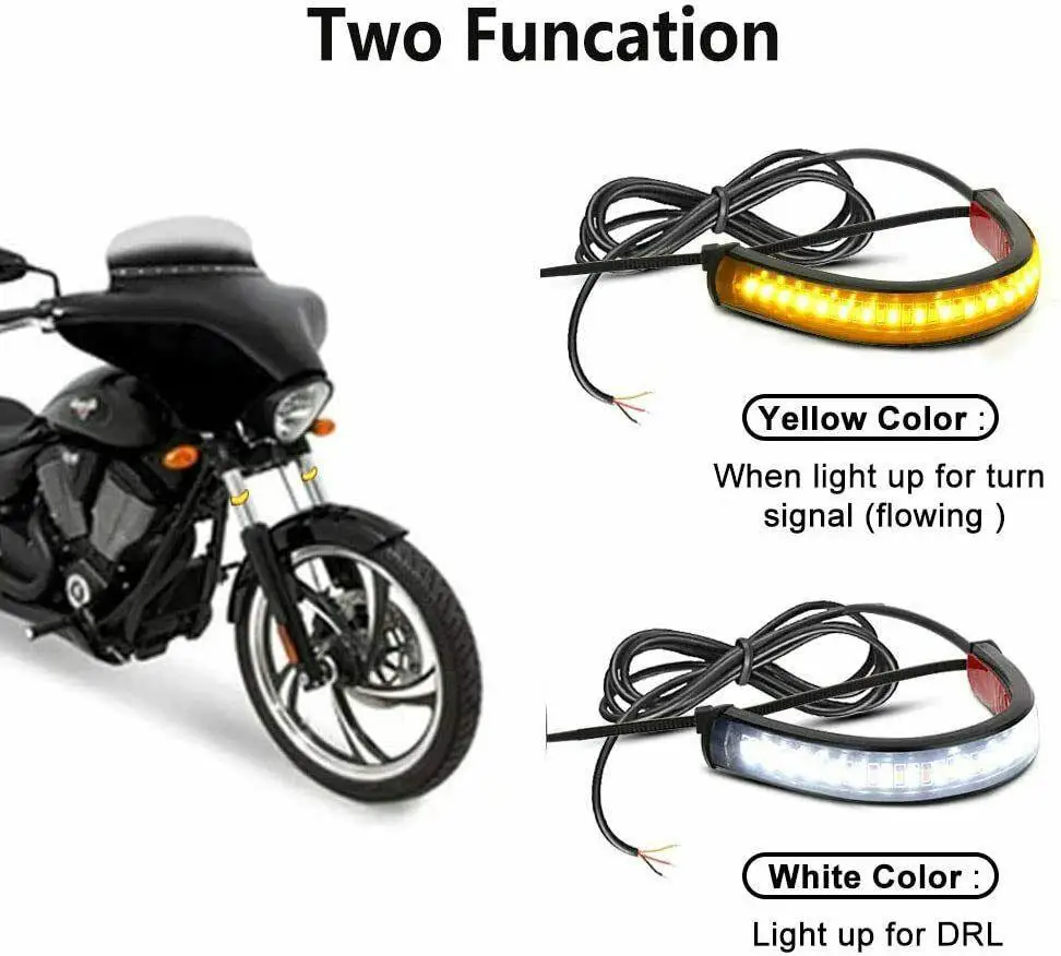 2PCS 12V LED Motorcycle Turn Signal Light & DRL Fork Lamp Flasher Accessories Strip White Auto Amber Blinker Flashing Q3H3
2PCS 12V LED Motorcycle Turn Signal Light & DRL Fork Lamp Flasher Accessories Strip White Auto Amber Blinker Flashing Q3H3