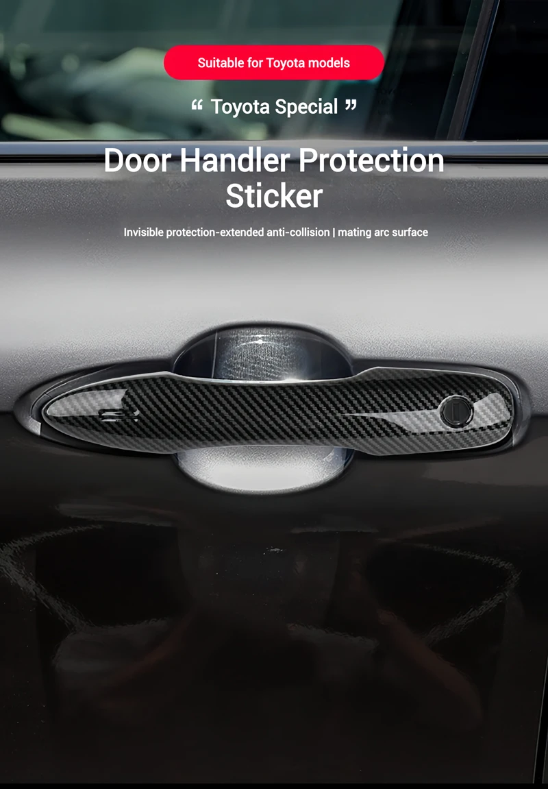 Car Door Handle Cover For Toyota Camry Corolla LEVIN COROLLA CROSS No Tape Required, Full Coverage,ABS Material Accessories
Car Door Handle Cover For Toyota Camry Corolla LEVIN COROLLA CROSS No Tape Required, Full Coverage,ABS Material Accessories