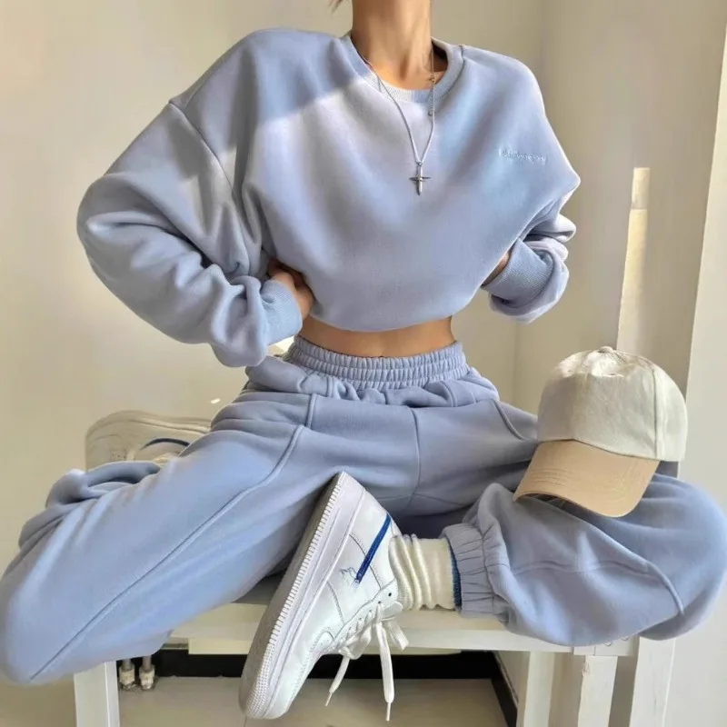 Спортивная одежда, повседневный костюм, женская новинка осени и зимы, модная свободная толстовка, спортивные штаны, комплект одежды из двух предметов
Спортивная одежда, повседневный костюм, женская новинка осени и зимы, модная свободная толстовка, спортивные штаны, комплект одежды из двух предметов