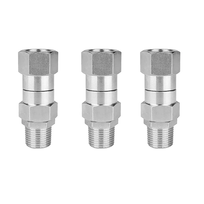 ABRU-3X Pressure Washer Swivel, 3/8 Inch NPT Male Thread Fitting, 4500 PSI, For Pressure Washer (Stainless Steel)
ABRU-3X Pressure Washer Swivel, 3/8 Inch NPT Male Thread Fitting, 4500 PSI, For Pressure Washer (Stainless Steel)