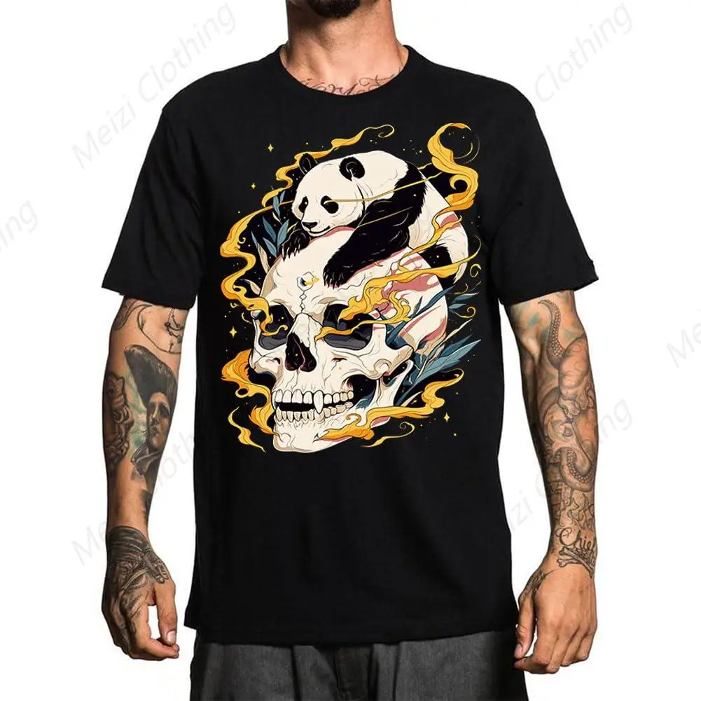 Men's Panda Skull Printed T-shirt Cotton Breathable Casual T-shirt Cool Fashion Design Short Sleeve
Men's Panda Skull Printed T-shirt Cotton Breathable Casual T-shirt Cool Fashion Design Short Sleeve