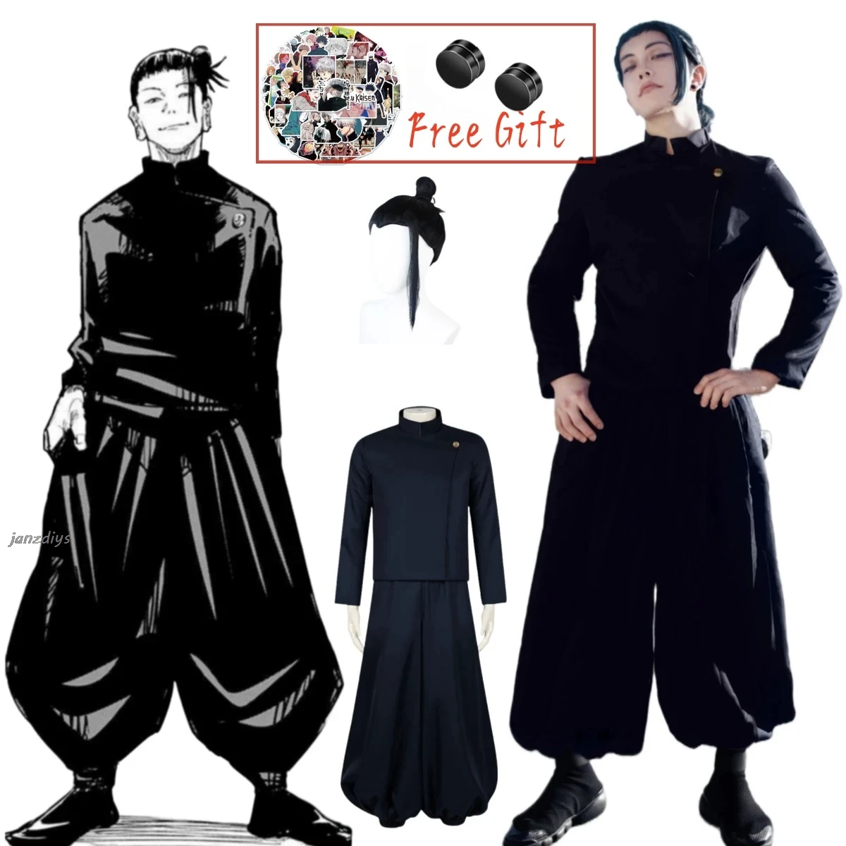 Jujutsu Kaisen Geto Suguru Косплей Аниме Костюм Черная Школьная Форма Парик Костюм Хэллоуин Мужские Костюмы Одежда Стикер Бесплатный Подарок
Jujutsu Kaisen Geto Suguru Косплей Аниме Костюм Черная Школьная Форма Парик Костюм Хэллоуин Мужские Костюмы Одежда Стикер Бесплатный Подарок