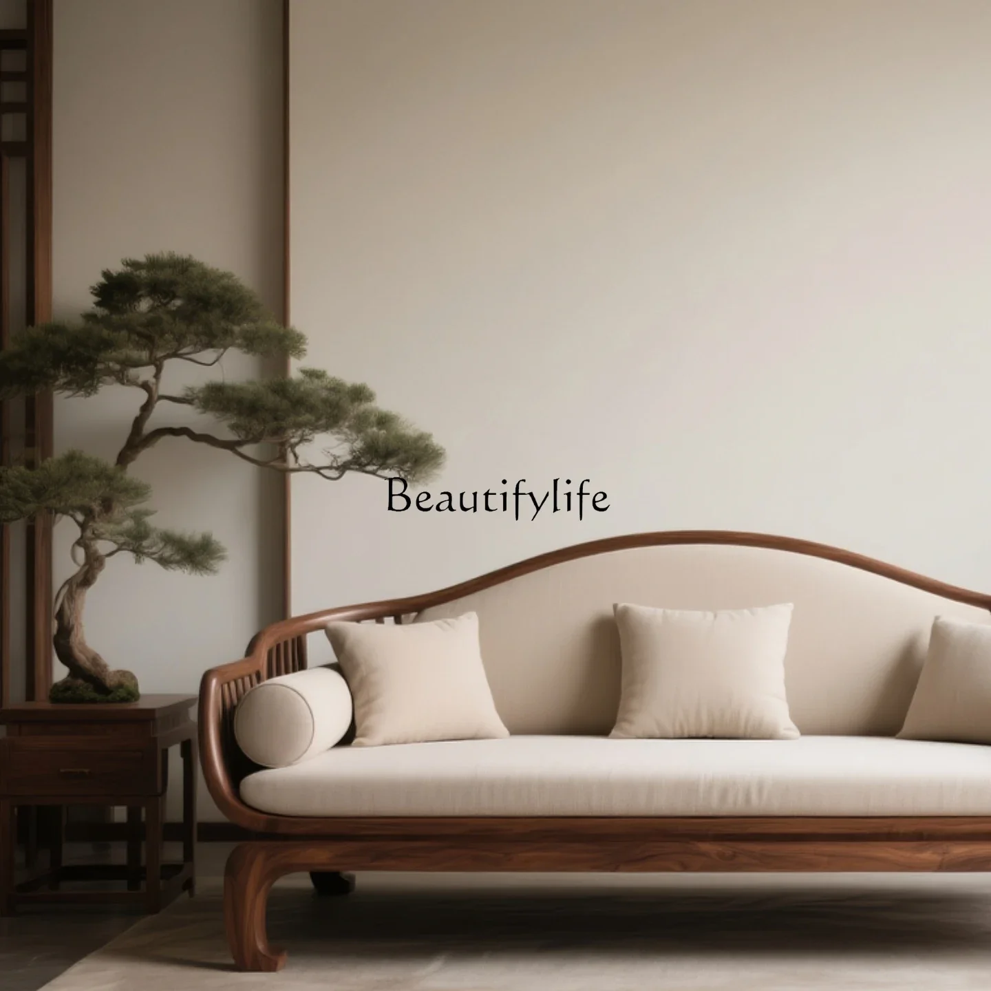 yj7 New Chinese black walnut solid wood sofa, modern simple living room straight row fabric sofa
yj7 New Chinese black walnut solid wood sofa, modern simple living room straight row fabric sofa