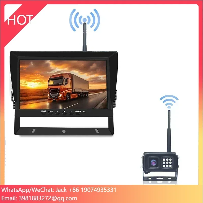 Quad Split 10.1 inch Display Dvr System Wireless WIFI Camera Kit Vehicle Security Blind Zone System