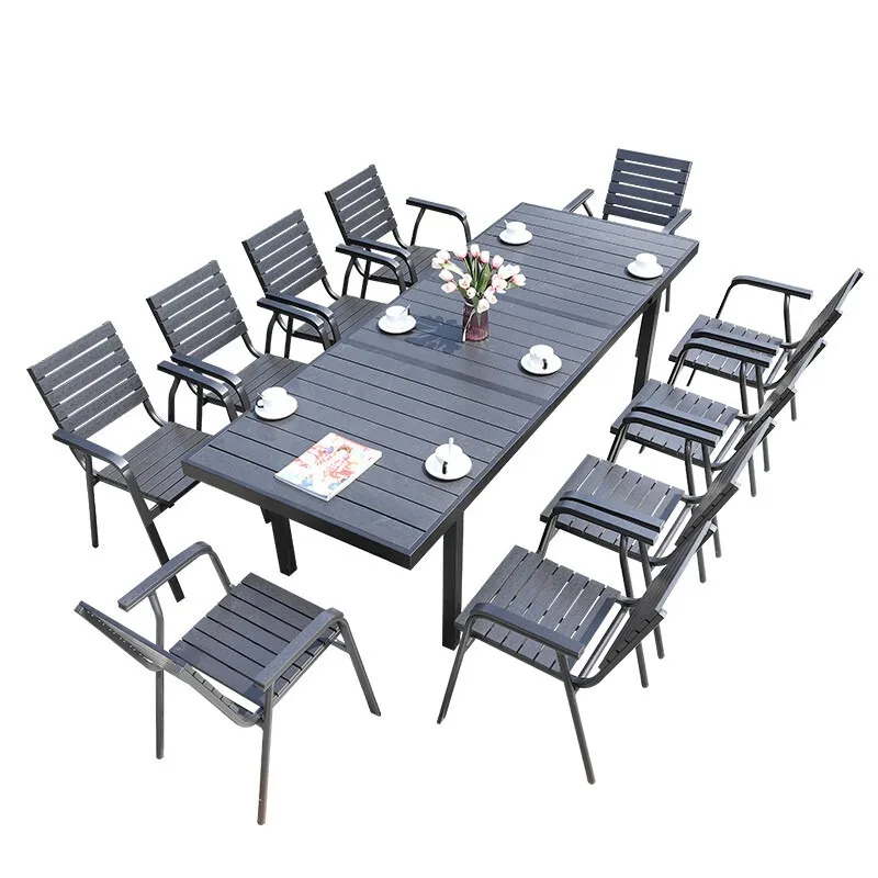 Outdoor Garden Balcony Outdoor Garden Aluminum Alloy Bracket Plastic Wood Leisure Simple Table and Chair
Outdoor Garden Balcony Outdoor Garden Aluminum Alloy Bracket Plastic Wood Leisure Simple Table and Chair