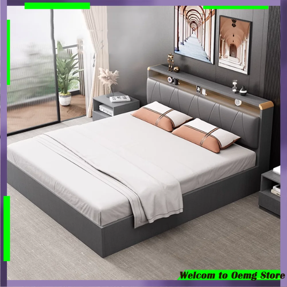 Comfortable Queen Bed Frame Double Storage Space Modern Headboards Luxurious Design Ideal Kids Bedroom Cama Casal Furniture
Comfortable Queen Bed Frame Double Storage Space Modern Headboards Luxurious Design Ideal Kids Bedroom Cama Casal Furniture
