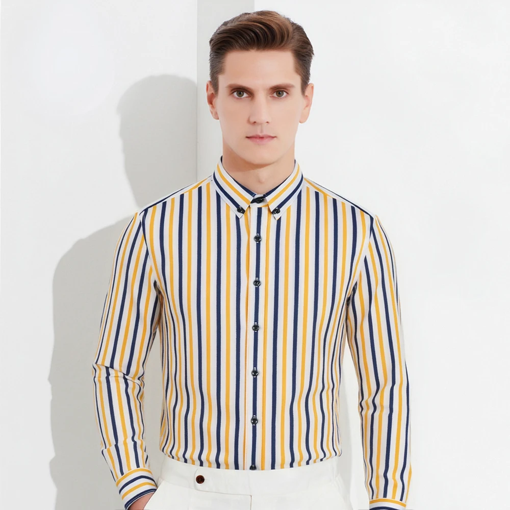 Men's Breathable 4-Way Stretch Striped Dress Shirt, Wrinkle-Free Business Casual Long Sleeve Button Down with Silky Sheen
Men's Breathable 4-Way Stretch Striped Dress Shirt, Wrinkle-Free Business Casual Long Sleeve Button Down with Silky Sheen