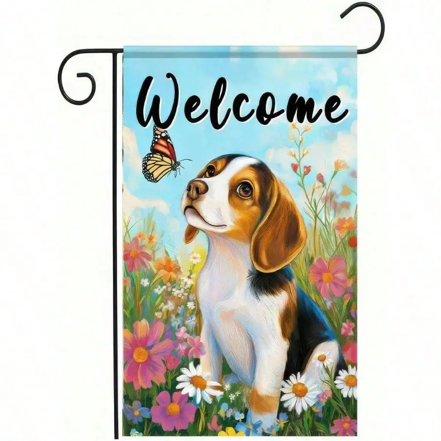 Welcome Garden Flag Double Sided Cute Beagle Dog Flowers Seasonal Spring Small Flags For Outside Outdoor Decor Yard Farmhouse
Welcome Garden Flag Double Sided Cute Beagle Dog Flowers Seasonal Spring Small Flags For Outside Outdoor Decor Yard Farmhouse