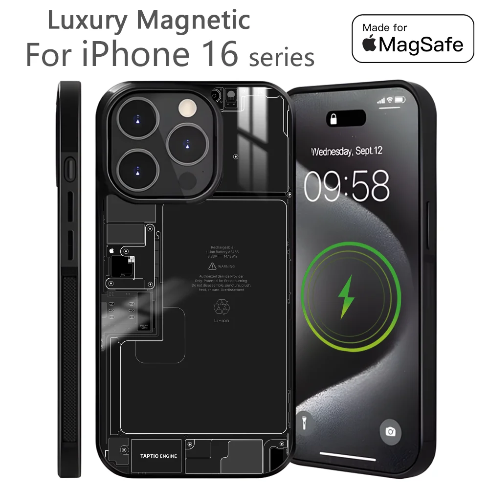 Creative Circuit Board Pattern Phone Case For iPhone 16 15 14 13 Pro Max Plus Mini Magnetic Magsafe Wireless Charging Cover
Creative Circuit Board Pattern Phone Case For iPhone 16 15 14 13 Pro Max Plus Mini Magnetic Magsafe Wireless Charging Cover