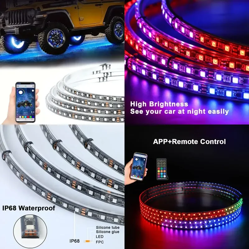 【CHIMU HOME】 Custom Wheel Rim Lights Chasing RGB RGBW Pure White Single Row 5 10 12 Row 15.5 17 Inch Car Wheel LED Ring Light
【CHIMU HOME】 Custom Wheel Rim Lights Chasing RGB RGBW Pure White Single Row 5 10 12 Row 15.5 17 Inch Car Wheel LED Ring Light