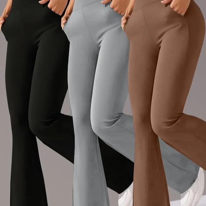 High Waist Bell Bot Tight Pants 3 Piece Set Yoga Colors Women's Faion Leggings Comfortable Fit Base Layer Pants
High Waist Bell Bot Tight Pants 3 Piece Set Yoga Colors Women's Faion Leggings Comfortable Fit Base Layer Pants