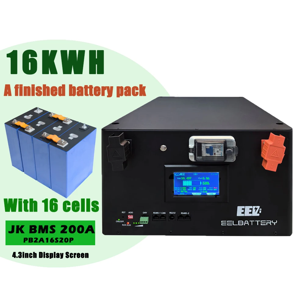 EEL 15kWh 16kWh eve Lithium Iron Phosphate Battery 48V Rechargeable Battery Pack Solar Energy Storage LiFePO4 Battery
EEL 15kWh 16kWh eve Lithium Iron Phosphate Battery 48V Rechargeable Battery Pack Solar Energy Storage LiFePO4 Battery
