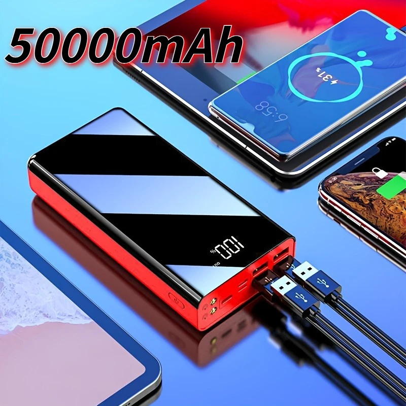 Portable Power Bank with 50000Mah,Featuring 22.5W Super Fast Charging and A Digital Display,Ideal for Outdoor Travel and Camping
Portable Power Bank with 50000Mah,Featuring 22.5W Super Fast Charging and A Digital Display,Ideal for Outdoor Travel and Camping