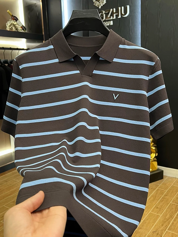 Shirt Short Sleeve Men's Summer Thin Stripe Hoodie Fashionable Business Casual T-Shirt Breathable Polyester Fiber Unisex
Shirt Short Sleeve Men's Summer Thin Stripe Hoodie Fashionable Business Casual T-Shirt Breathable Polyester Fiber Unisex