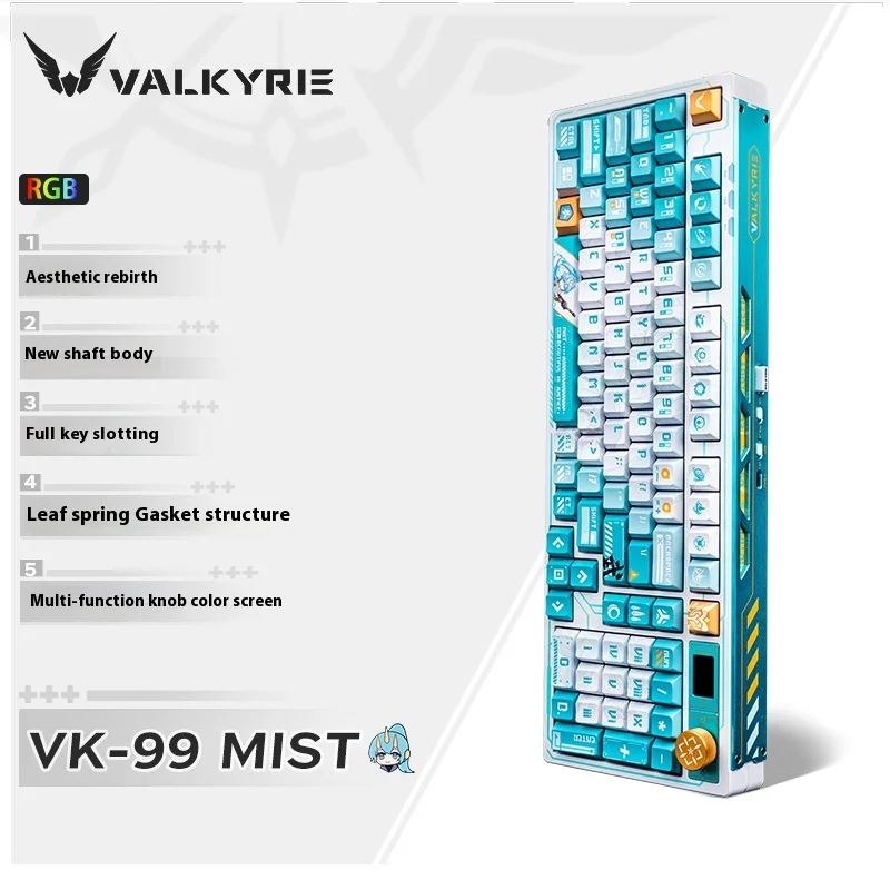 Valkyrie Vk99 Customized Mechanical Keyboard Three Mode 2.4g/Wired/Bluetooth E-Sports Game Keyboard Office Game Accessories Gift
Valkyrie Vk99 Customized Mechanical Keyboard Three Mode 2.4g/Wired/Bluetooth E-Sports Game Keyboard Office Game Accessories Gift