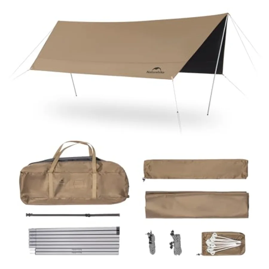 Cloud Skies Camping Tent Tarp with Poles Waterproof PU 18000mm+ Rain Shelter Anti-UV UPF2000+ Camping Sun Shelter Canopy
Cloud Skies Camping Tent Tarp with Poles Waterproof PU 18000mm+ Rain Shelter Anti-UV UPF2000+ Camping Sun Shelter Canopy