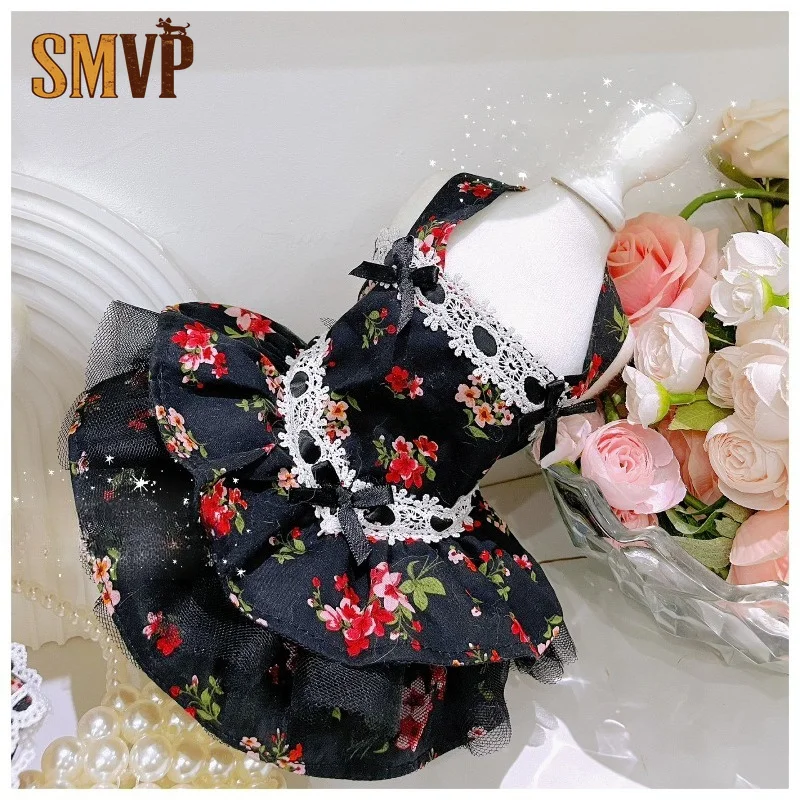 Black Floral Lace Pet Lolita Dress Cute Bow Tutu Dress for Small Dogs and Cats Summer Breathable Princess Outfit Pet Clothes
Black Floral Lace Pet Lolita Dress Cute Bow Tutu Dress for Small Dogs and Cats Summer Breathable Princess Outfit Pet Clothes