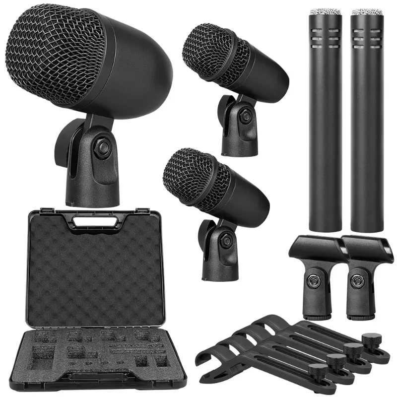 GM5 professional drum microphone kit musical instrument 5 pcs mic for drum set professional
GM5 professional drum microphone kit musical instrument 5 pcs mic for drum set professional