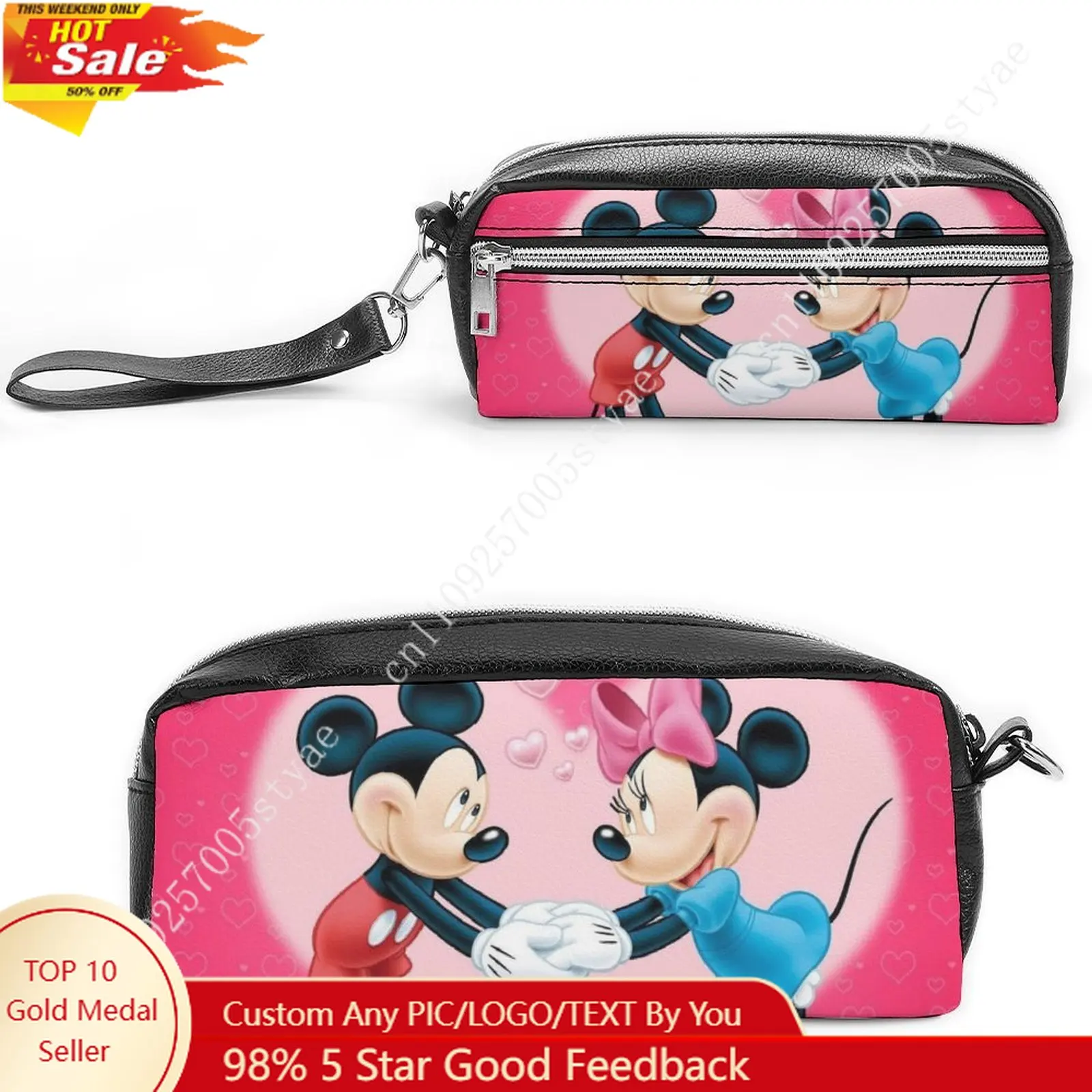 Mickey Minnie Mouse Pencil Case Disney Cartoon Character Customized Design Personalized Creation Holiday Gift Small Cosmetic Bag
Mickey Minnie Mouse Pencil Case Disney Cartoon Character Customized Design Personalized Creation Holiday Gift Small Cosmetic Bag